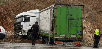 Malatya'da yoldan çıkan tırın sürücüsü yaralandı