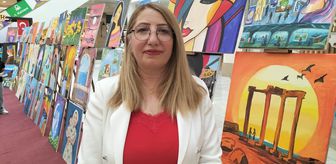 Manavgat'ta öğrencilerden resim sergisi