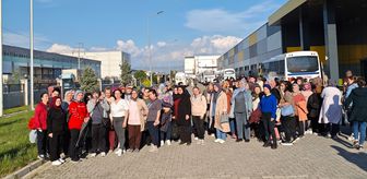 Manisa'da tekstil fabrikası çalışanlarından maaş eylemi