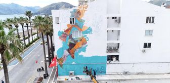 Marmaris duvarları Latin Amerika motifleriyle renkleniyor