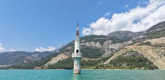 Mersin'de Alaköprü Barajı'nın dolmasıyla eski yerleşim yeri su altında kaldı