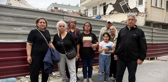 Mersin'de bina yıkımı sırasında hasar gören yandaki apartmanın sakinleri çözüm bekliyor