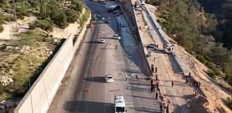Mersin'de freni boşalan tır yapımı süren kaçış rampasına çarptı, 1 işçi ölü, 4 kişi yaralandı