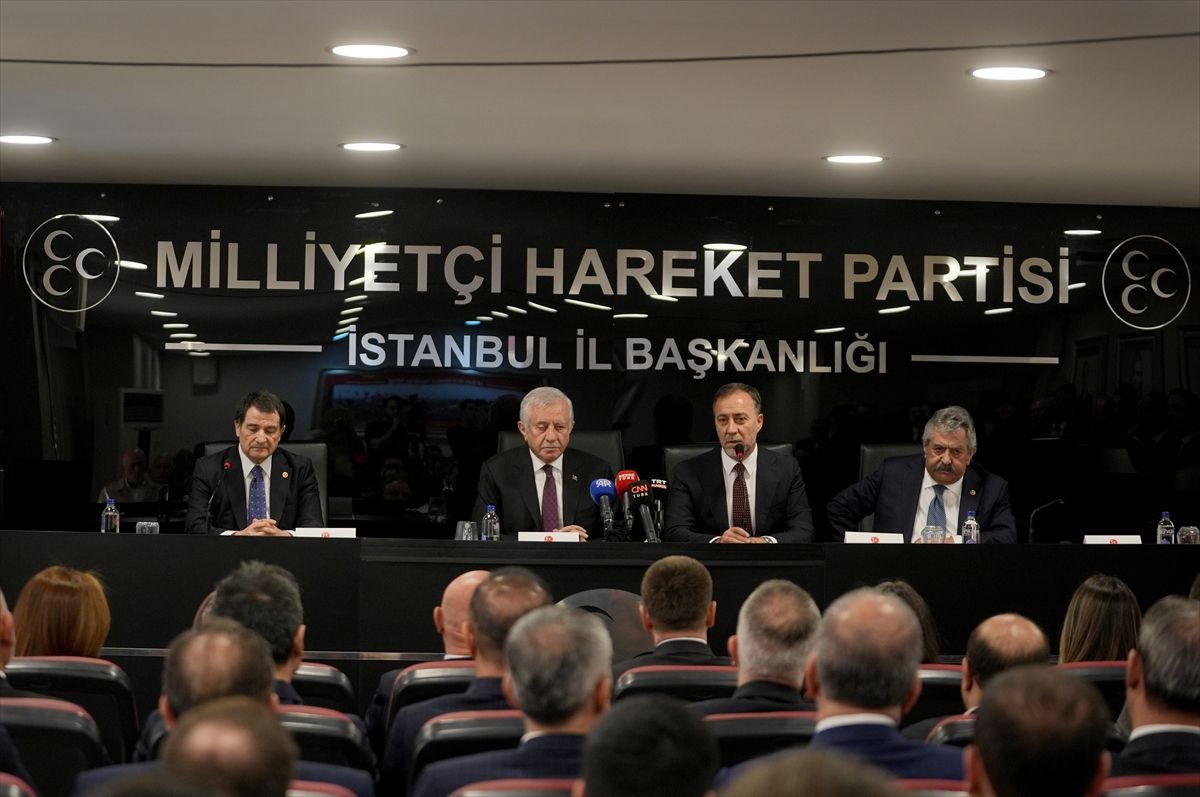 MHP'li Adan, Yıldız ve Aksu'dan İstanbul İl Başkanı Yılmaz'a 'hayırlı olsun' ziyareti