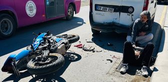 Muğla'da park halindeki hafif ticari araca çarpan motosikletli yaralandı