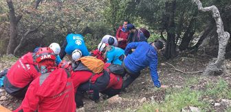 Muğla'da tarihi Likya Yolu'nda ayağı kırılan kişi kurtarıldı