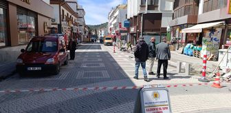 Nallıhan'da cadde düzenleme çalışmaları devam ediyor