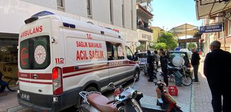 Nazilli'de tabela asarken üzerine demir parçası düşen işçi yaralandı