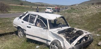 Nevşehir'de devrilen otomobilin sürücüsü yaralandı