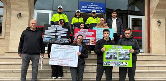 Of'ta lise öğrencileri trafik uygulamasına katıldı