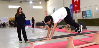 Osmaniye'de okul sporları cimnastik müsabakası yapıldı