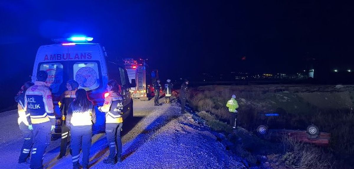 Çorum'da otomobil takla attı, sürücü kayıplara karıştı