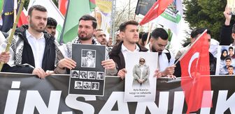 Sakarya'da üniversite öğrencileri Filistin'e destek yürüyüşü düzenledi