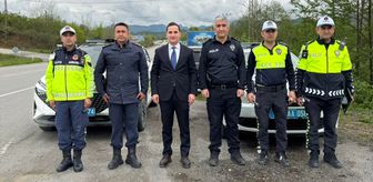 Salıpazarı Kaymakamı Beyazıt trafik denetimlerine katıldı