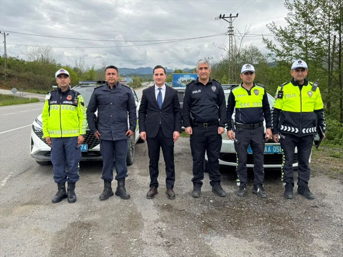 Salıpazarı Kaymakamı Beyazıt trafik denetimlerine katıldı