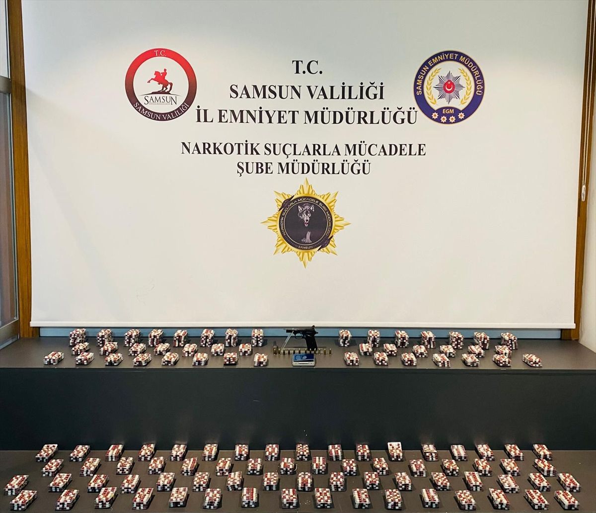 Samsun'da 18 bin 452 uyuşturucu hap ele geçirildi