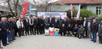 Samsun'da çiftçilere ayçiçeği, kuru fasulye ile kanola tohumu dağıtıldı