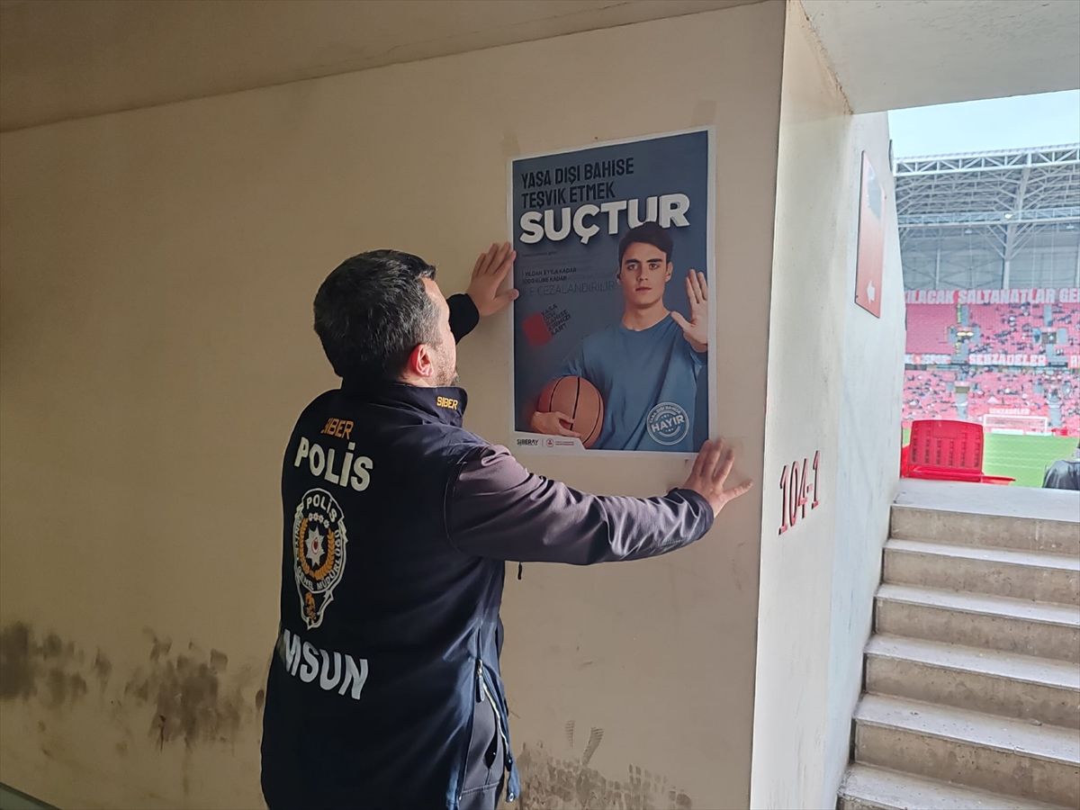 Samsun'da emniyetten taraftarlara statta yasa dışı bahis uyarısı