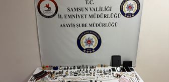 Samsun'da evlerden hırsızlık yapan 4 zanlı yakalandı