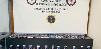 Samsun'da ikametinde 6 bin 663 sentetik uyuşturucu hap bulunan zanlı yakalandı