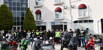 Samsun'da motosiklet sürücülerinden '23 Nisan' turu