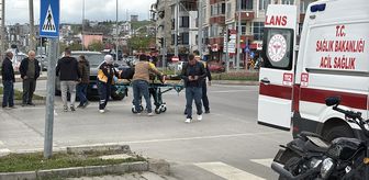 Samsun'da otomobil ile motosikletin çarpışması sonucu 1 kişi yaralandı