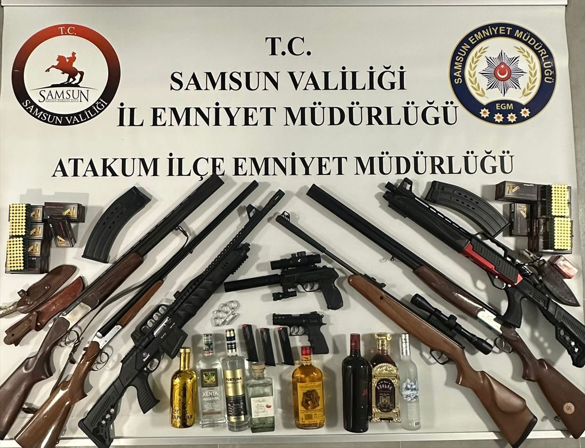 Samsun'da ruhsatsız silah ve mühimmat ele geçirildi