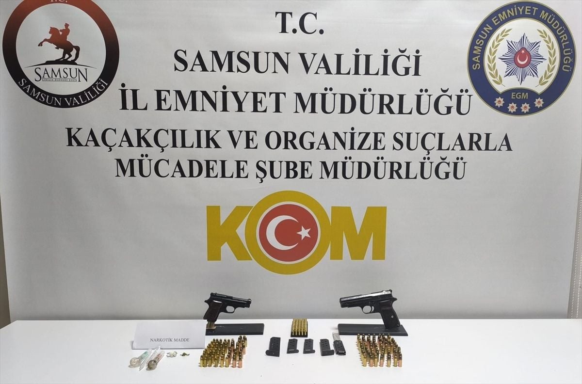 Samsun'da silah ve uyuşturucu operasyonunda 1 zanlı yakalandı