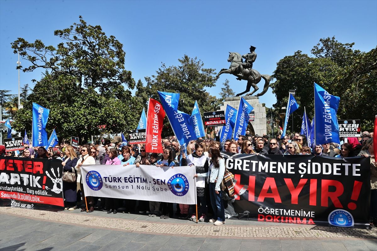 Samsun ve çevre illerde Siverek'teki okula saldırı protesto edildi
