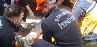 Şanlıurfa'da balkon korkuluklarına asılı kalan işçiyi itfaiye kurtardı