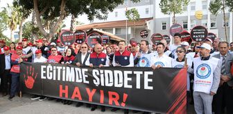 Şanlıurfa ve Kahramanmaraş'taki okul saldırıları Antalya'da protesto edildi