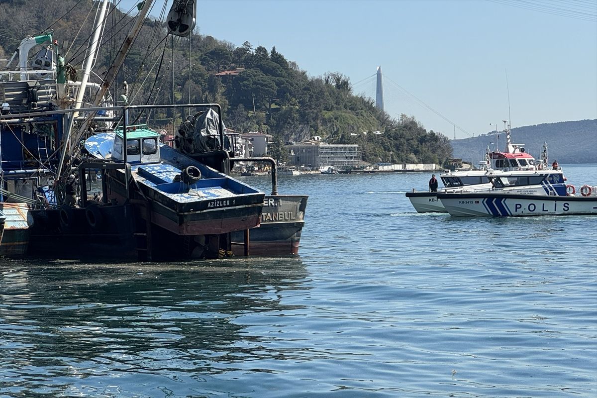 Sarıyer'de balıkçı teknesinde çıkan yangın söndürüldü