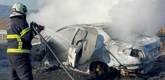 Siirt'te otomobilde çıkan yangın söndürüldü