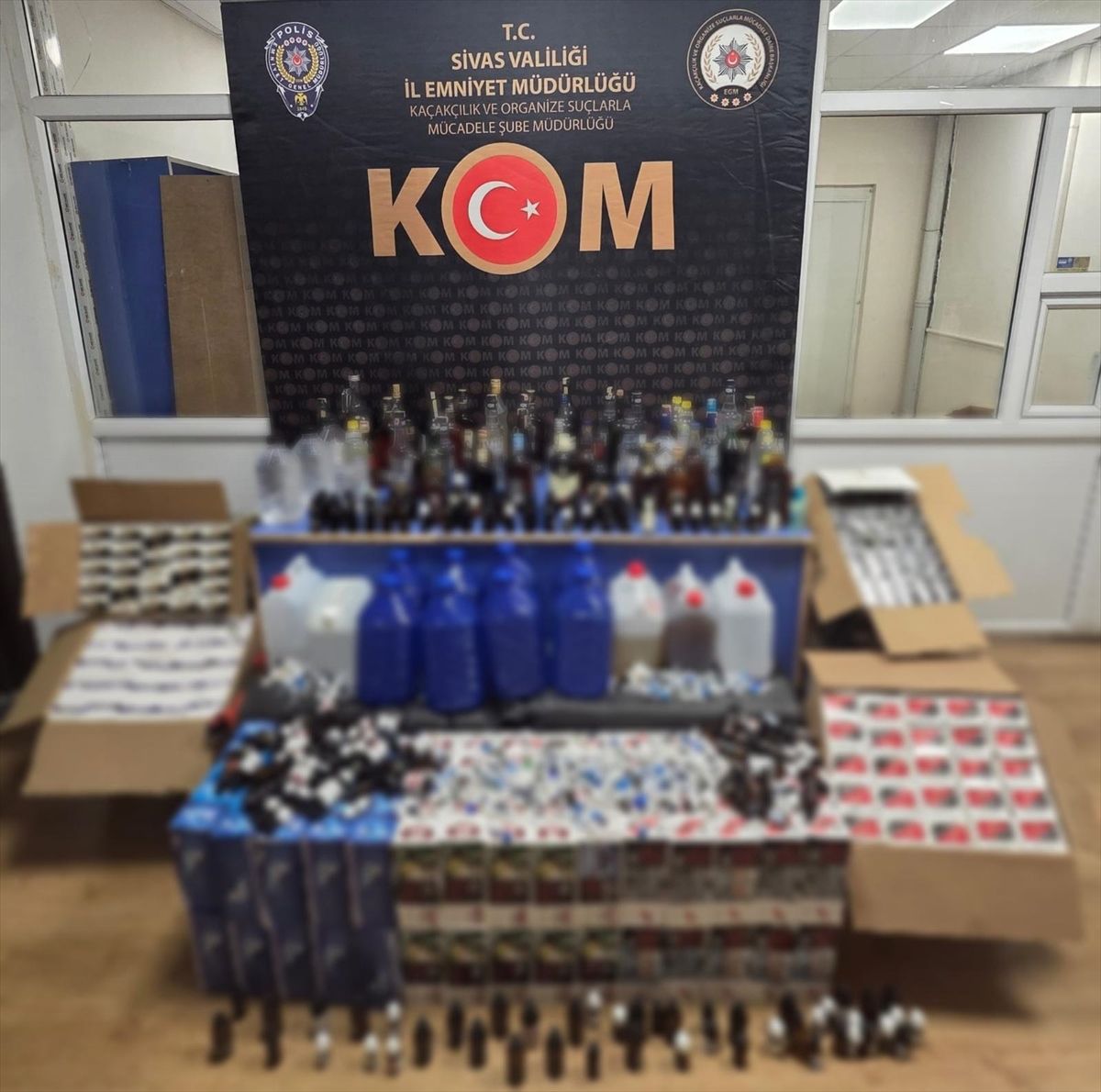 Sivas'ta 80 bin makaron ele geçirildi