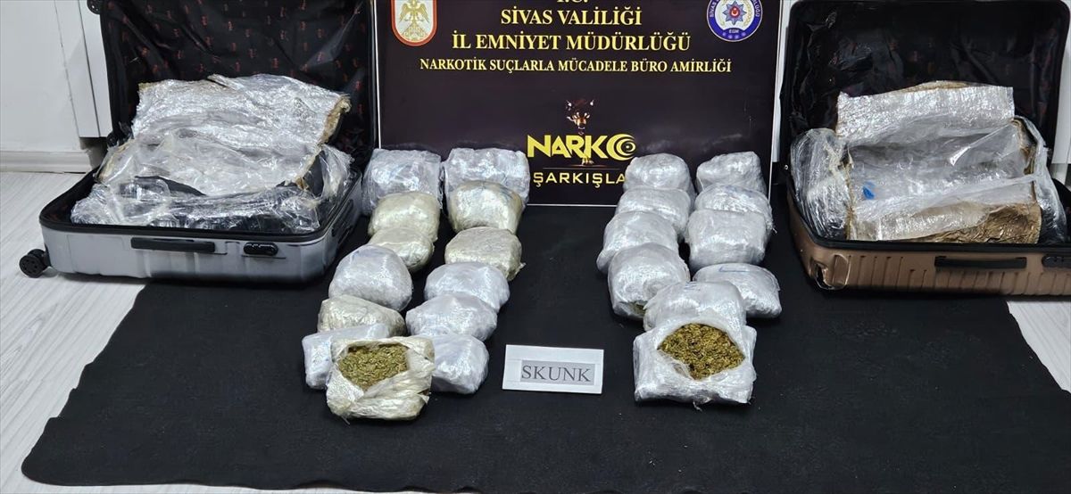 Sivas'ta uyuşturucu operasyonunda 2 şüpheli tutuklandı