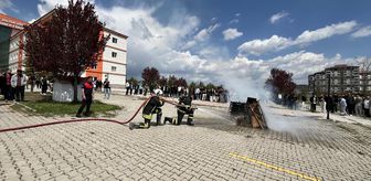 Sorgun Meslek Yüksekokulu'nda yangın tatbikatı yapıldı