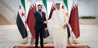 Suriye Cumhurbaşkanı Şara, Doha'da Katar Emiri ile yatırım ve ticaret konularını görüştü