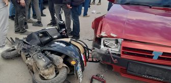 Suşehri'nde motosiklet ile otomobilin çarpıştığı kazada 1 kişi yaralandı