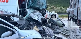 TAG Otoyolu'ndaki zincirleme trafik kazasında 1'i ağır 5 kişi yaralandı