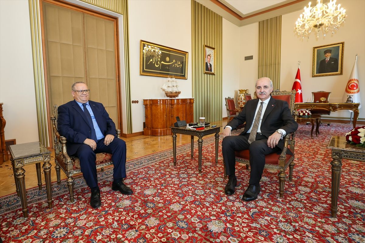 TBMM Başkanı Kurtulmuş, Cezayir'in Ankara Büyükelçisi Guennad'ı kabul etti