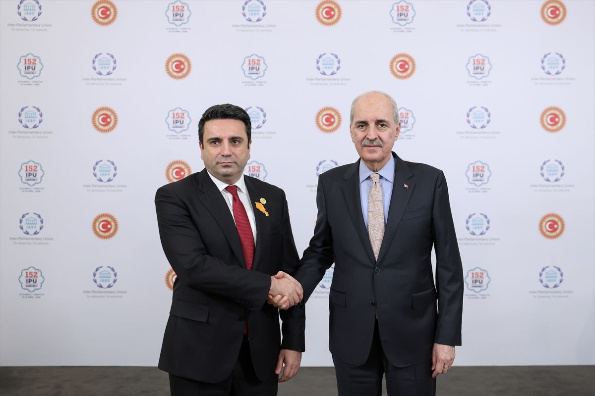 TBMM Başkanı Kurtulmuş, Ermenistan Ulusal Meclis Başkanı Simonyan ile görüştü
