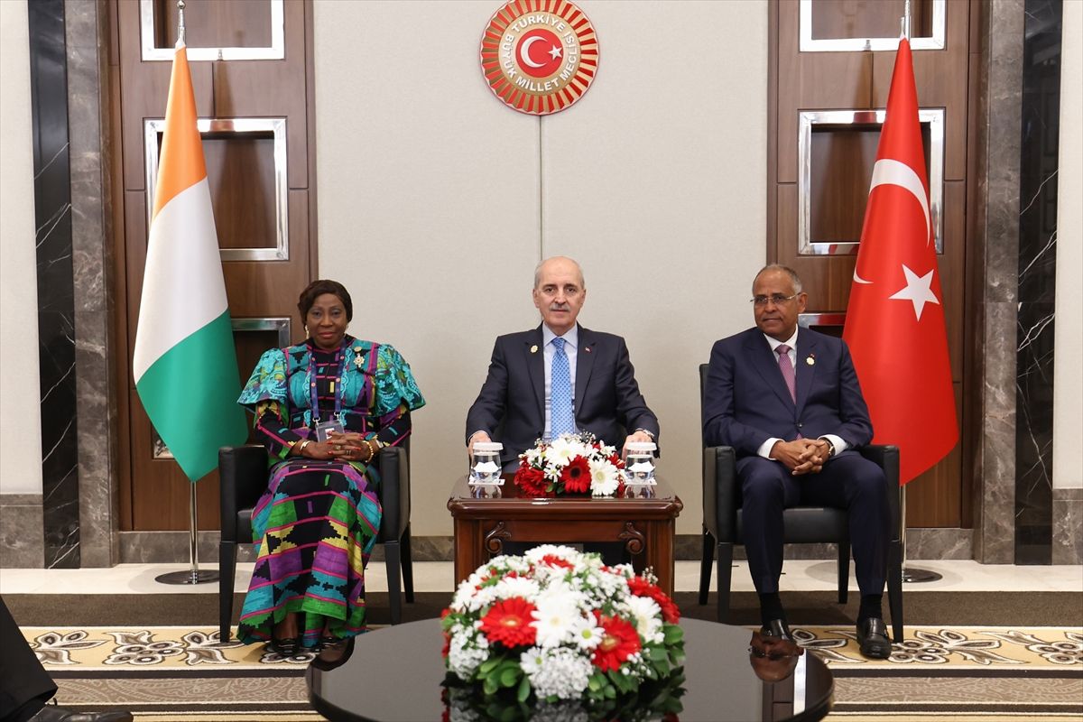 TBMM Başkanı Kurtulmuş, Fildişi Sahili Senatosu Başkanı Camara ve Ulusal Meclisi Başkanı Achi ile görüştü