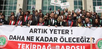 Tekirdağ'da avukat Hatice Kocaefe'nin silahla vurularak öldürülmesi protesto edildi