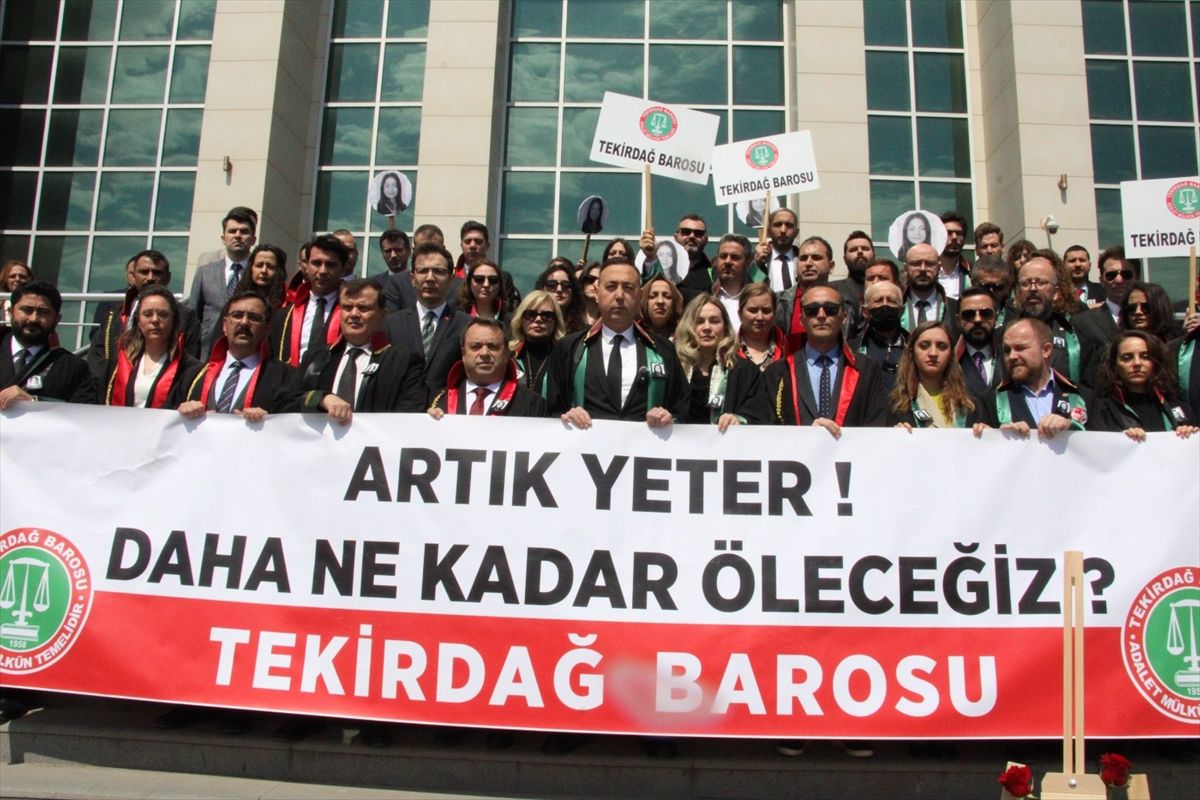Tekirdağ'da avukat Hatice Kocaefe'nin silahla vurularak öldürülmesi protesto edildi