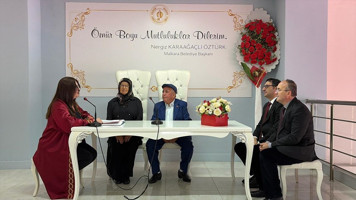 Tekirdağ'da huzurevinde tanışan çift evlendi