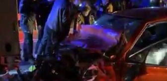 Tekirdağ'da tıra arkadan çarpan otomobildeki 2 kişi yaralandı