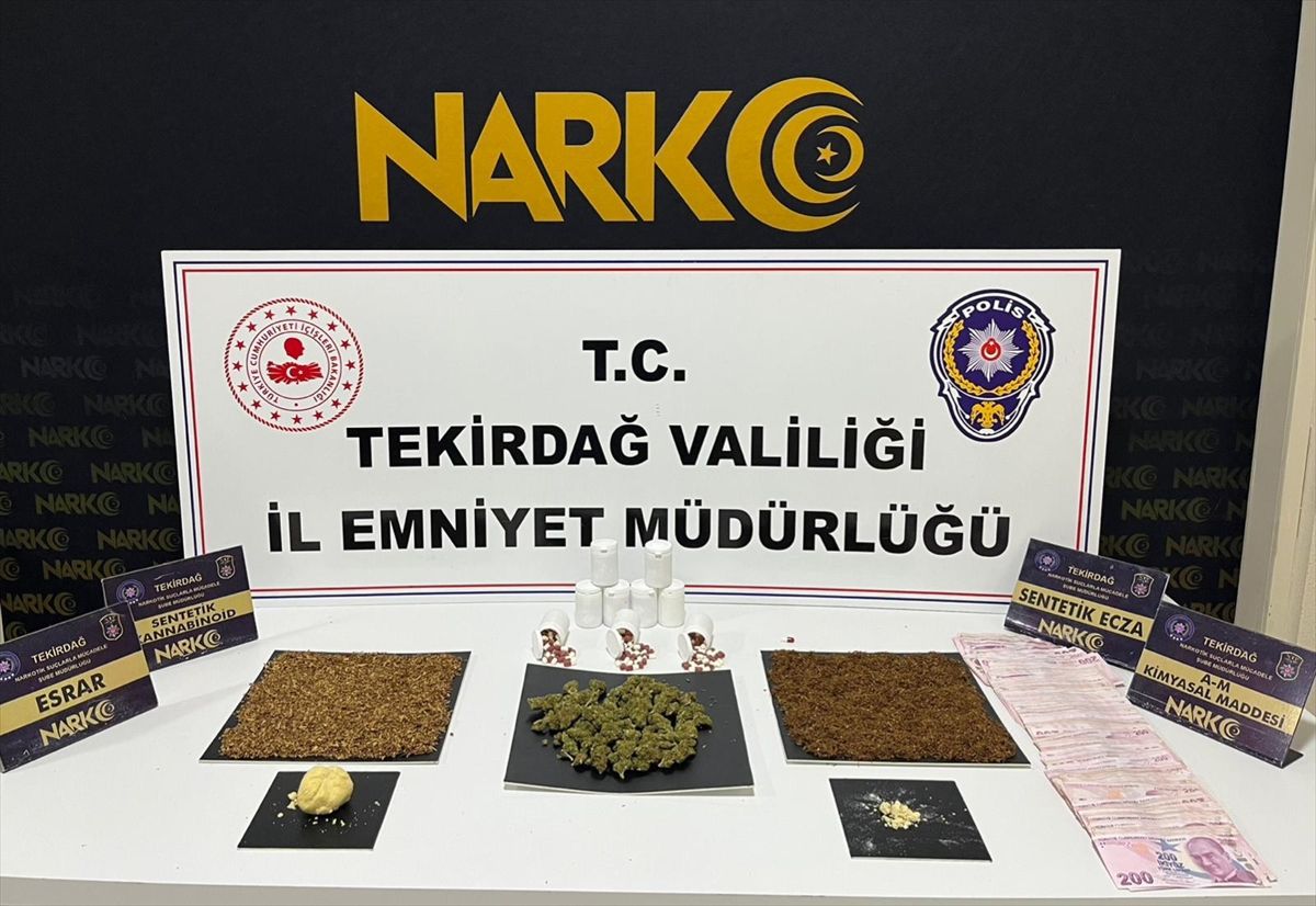 Tekirdağ'da uyuşturucu operasyonlarında yakalanan 10 şüpheli tutuklandı