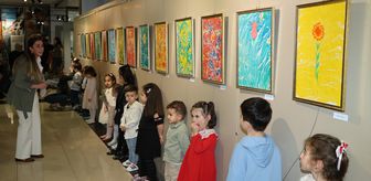 Tokat Belediyesi çocuk gündüz bakımevinin hazırladığı ebru sergisi açıldı