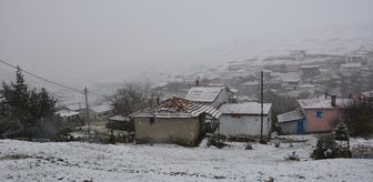 Tokat'ın yüksek kesimlerine nisan ayında kar yağdı