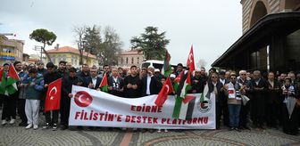 Trakya'da İsrail'in Filistinli esirleri hedef alan 'idam yasası'na tepki